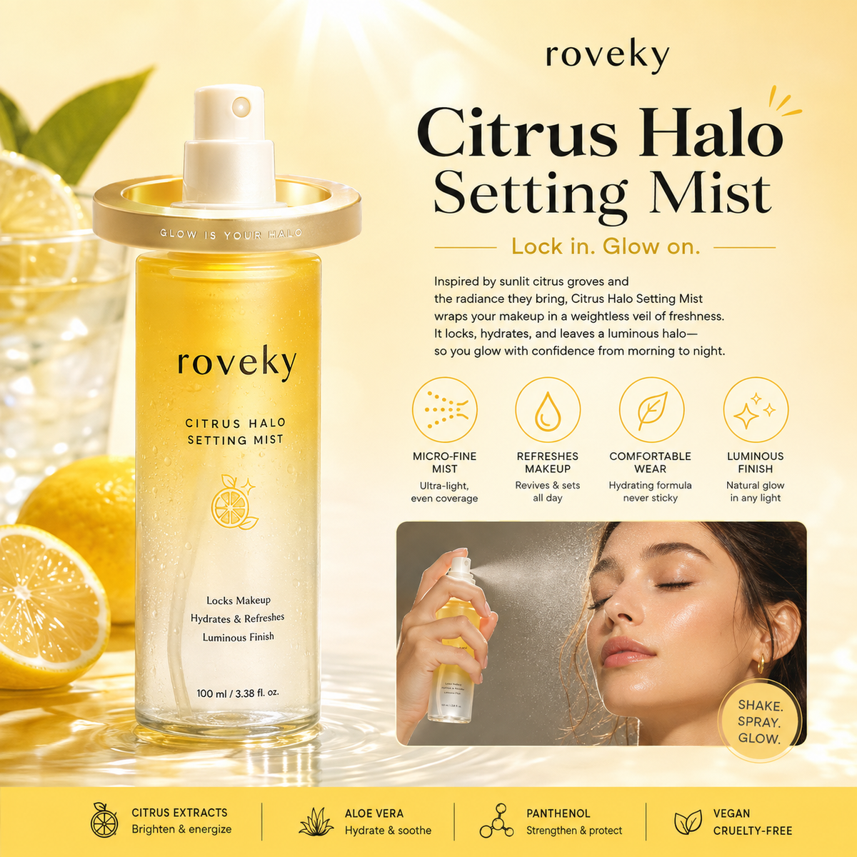 roveky™ Citrus Halo Setting Mist